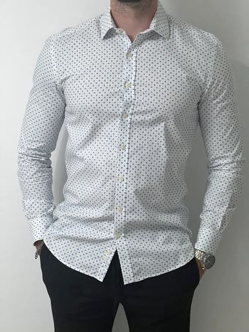 Chemise café coton  T38