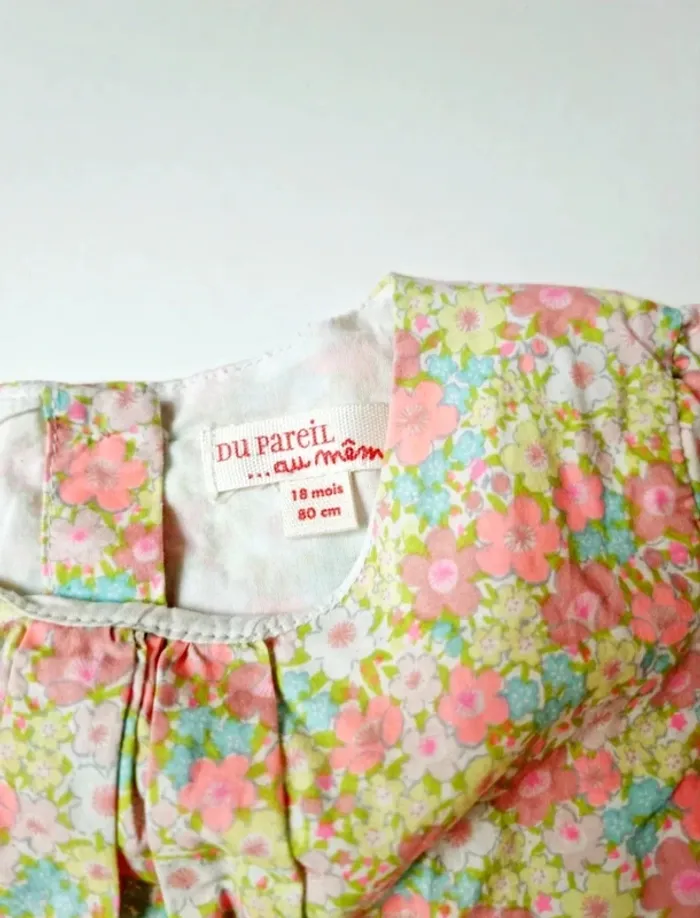 Blouse manche courtes fleurie - photo numéro 2