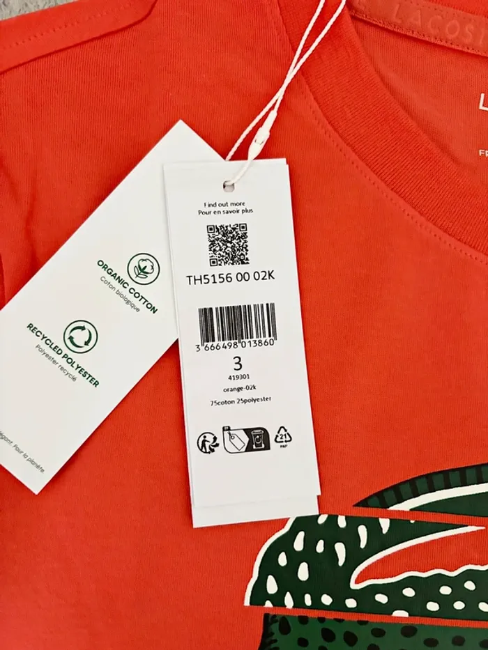 T-shirt Lacoste Neuf - photo numéro 5