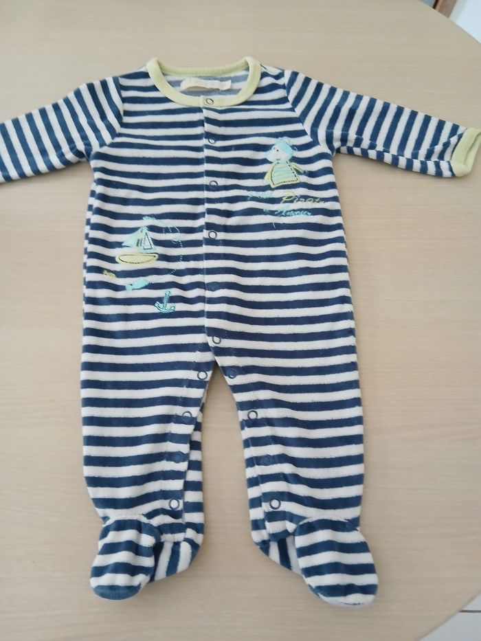 Pyjama bebe couleurs,bleu blanc,jaune - photo numéro 4