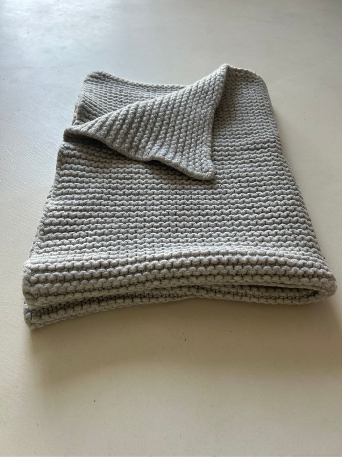 Plaid bébé Cyrillus – Grosse maille en laine (80%) – 63x83 cm - photo numéro 4