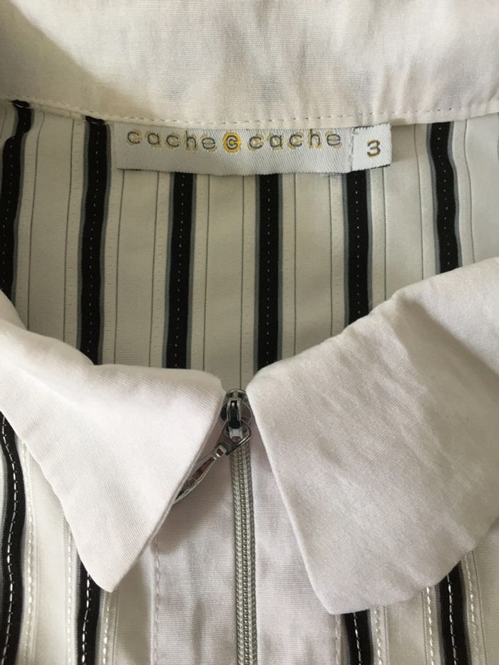 chemise blanche et noir taille 3 - photo numéro 2