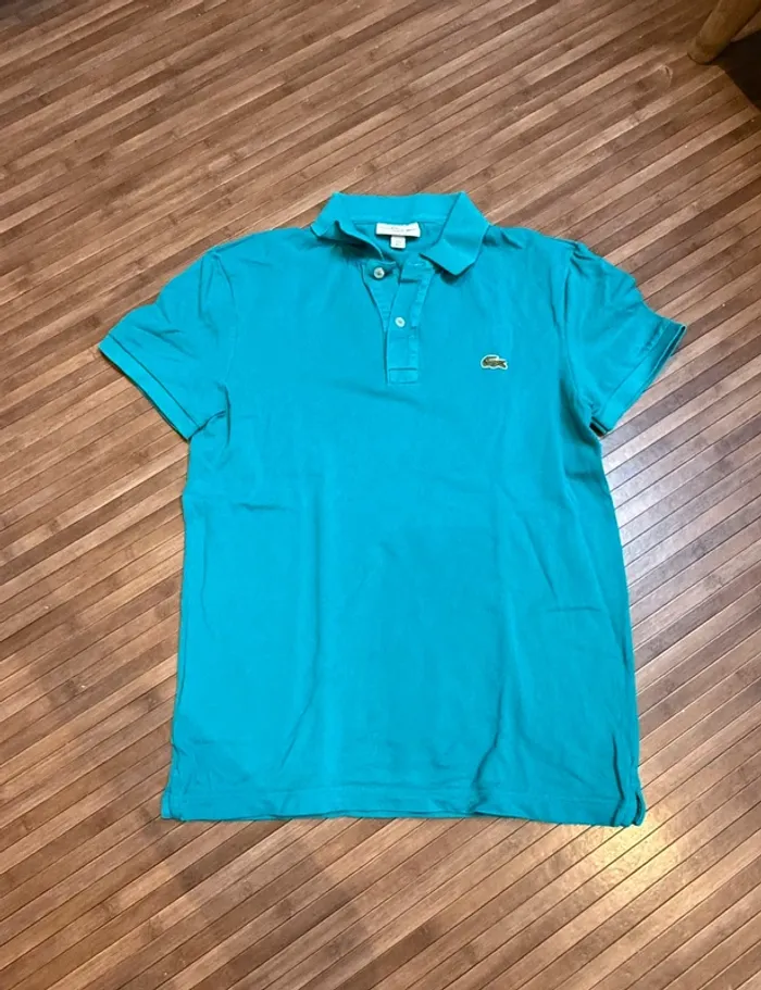 Polo slim fit Taille 3 Bleu canard