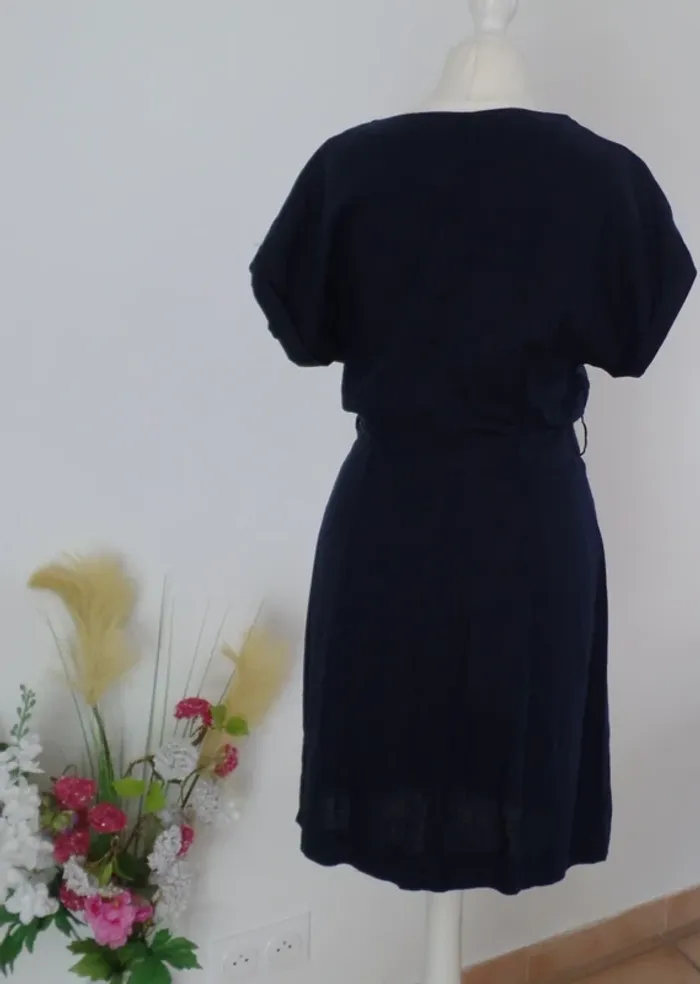 😉Robe bleu marine_lin - photo numéro 5