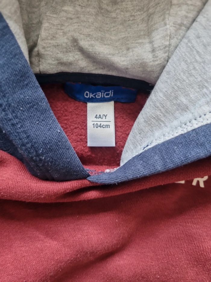 Lot 4 Sweat-shirt à capuche Okaidi 4 ans - photo numéro 7