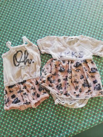 Ikks barboteuse + bodie robe 6 mois