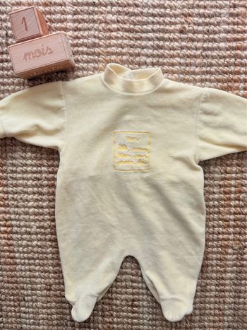 Pyjama vintage velours Kiabi 1mois / 54cm