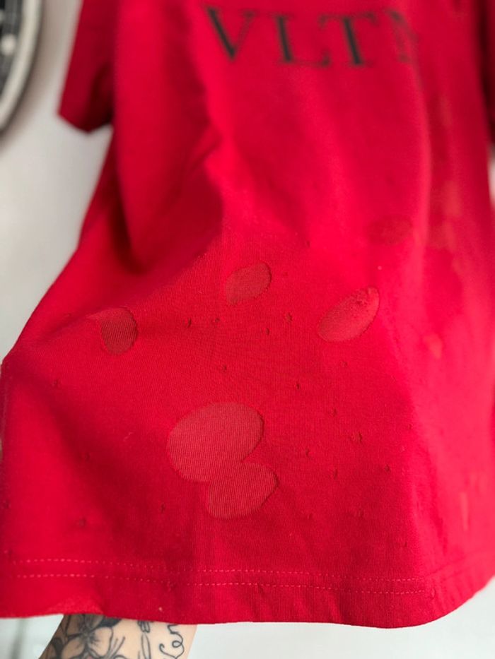 T-shirt VLTN femme rouge M - photo numéro 2