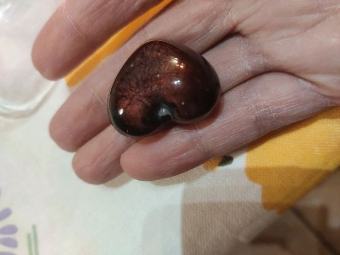Grosse perle coeur en verre de murano - photo numéro 3