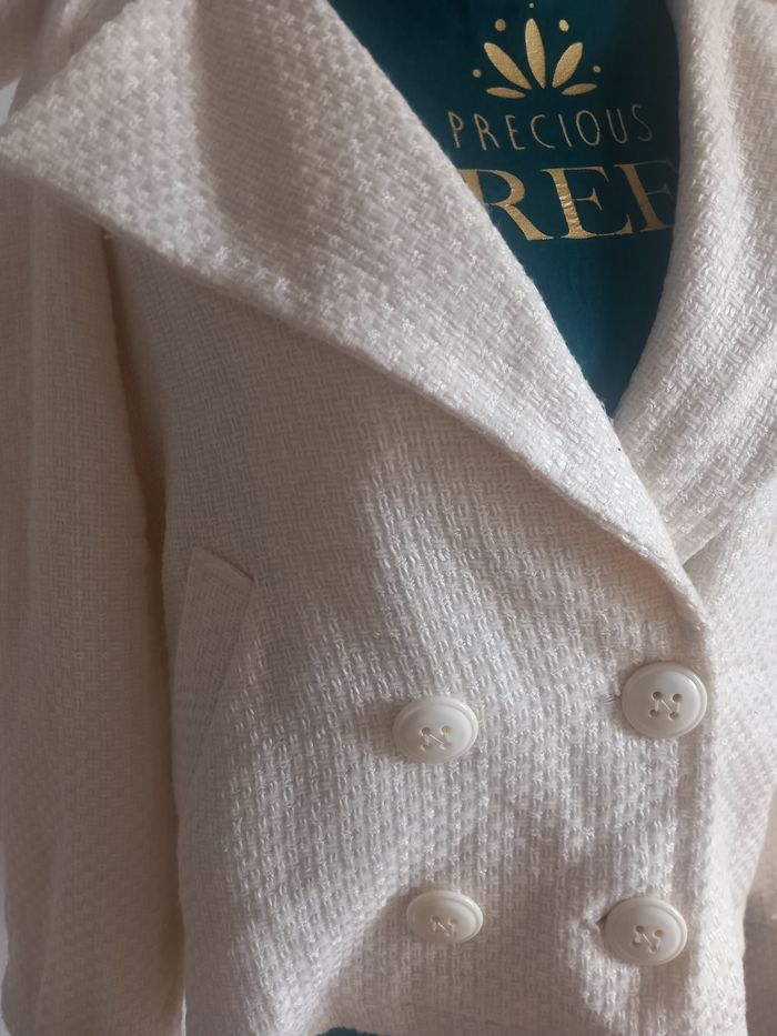 Manteau court blanc Queenie Paris made in france - photo numéro 2