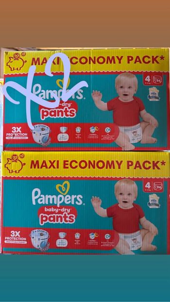 Paquets Pampers baby-dry pants -taille4