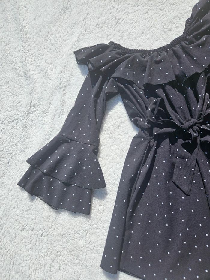 Combishort Noir à pois Blanc - photo numéro 3