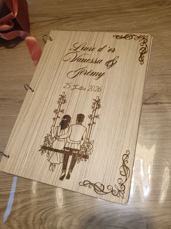 Livre d'or en bois mariage