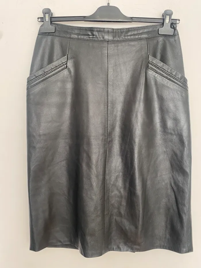 Jupe en cuir vintage