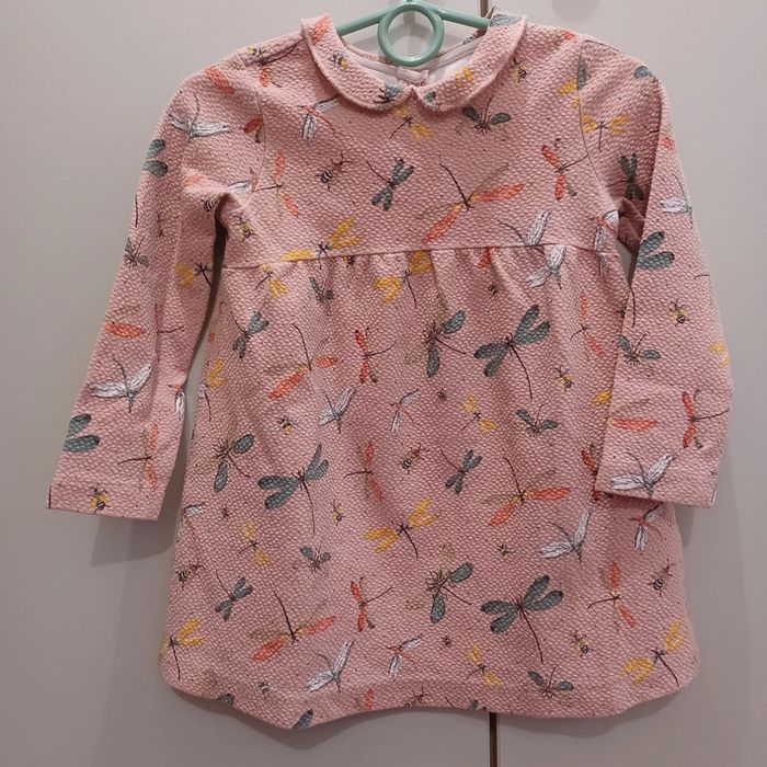 Robe rose à libellules Zara 3-4 ans - photo numéro 2