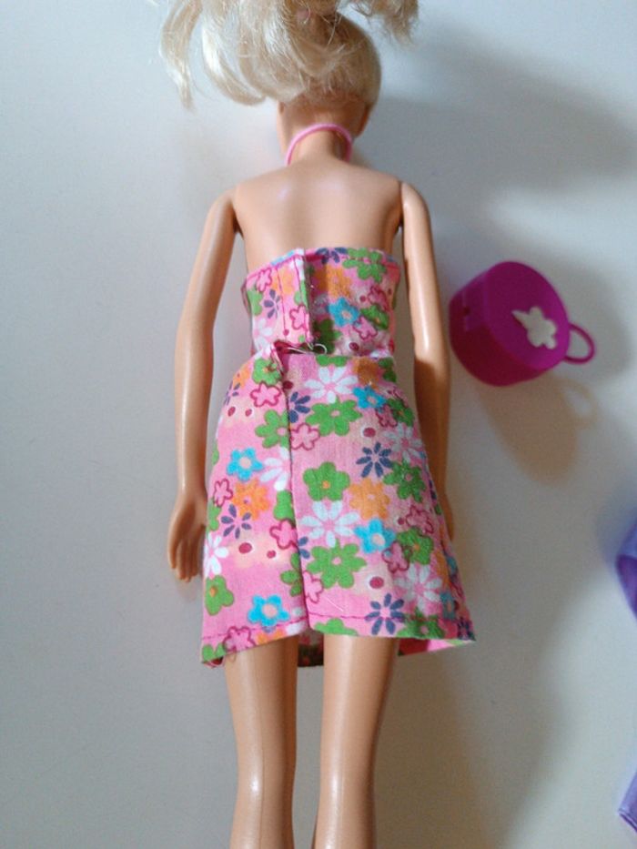 Poupée doll mattel barbie mannequin 2010 blonde hair blond jupe longue purple violet robe sac - photo numéro 15