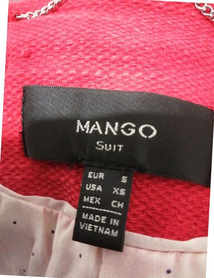 blazer mango rouge taille S - photo numéro 3