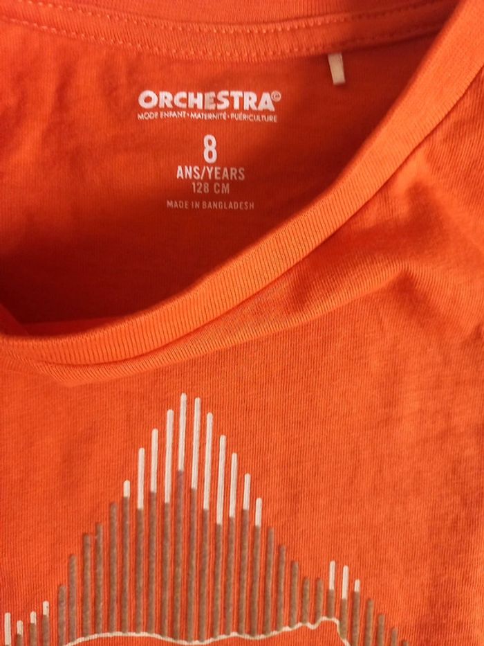 tee shirt long orange - photo numéro 3