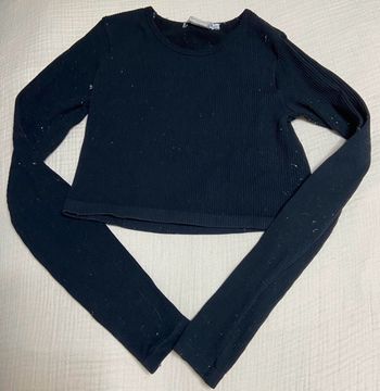 Crop top noir xs ml 