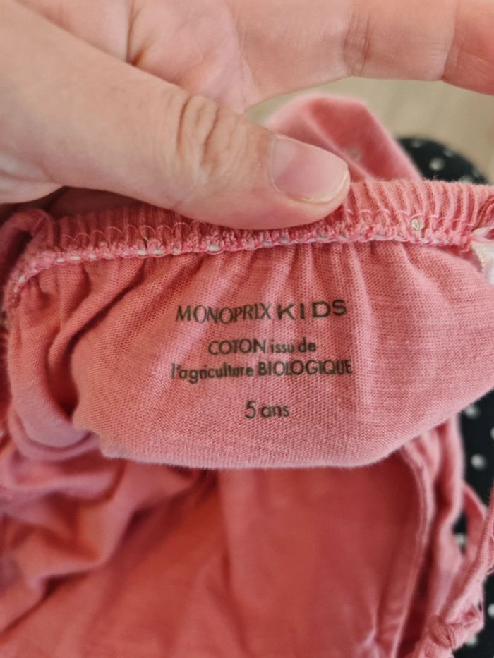 Combi-short rose à coeur 3 ans - photo numéro 2