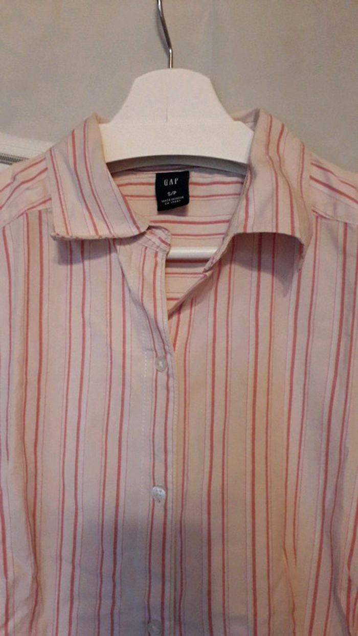 Gap chemisier rose à rayures taille S = 38 - photo numéro 2
