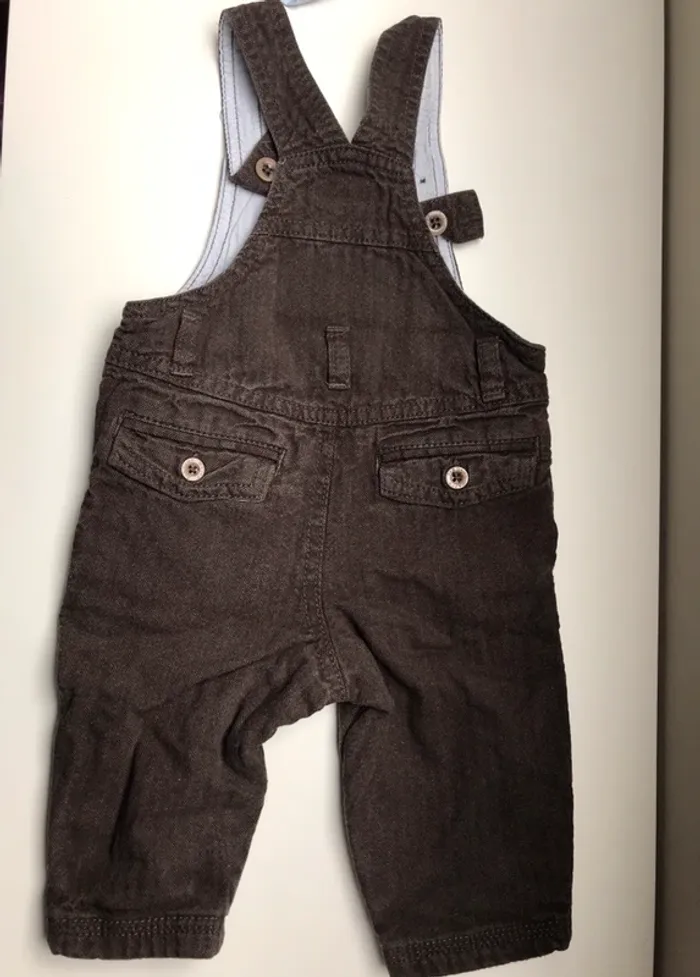 Ensemble salopette et polo 6 mois - photo numéro 2