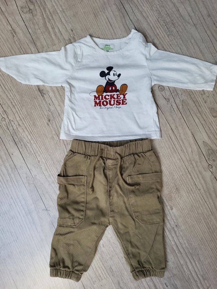 Ensemble pantalon cargo kaki