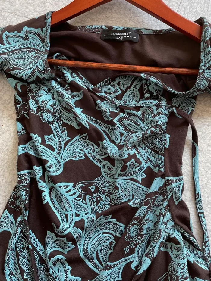 La robe turquoise-marron - photo numéro 7