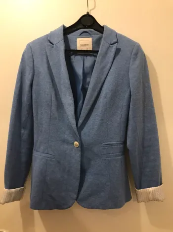 Veste femme pull & bear blazer bleu clair taille S
