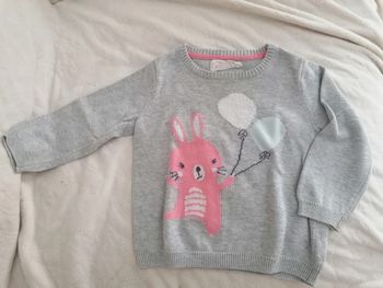 Pull motif lapin 12 mois