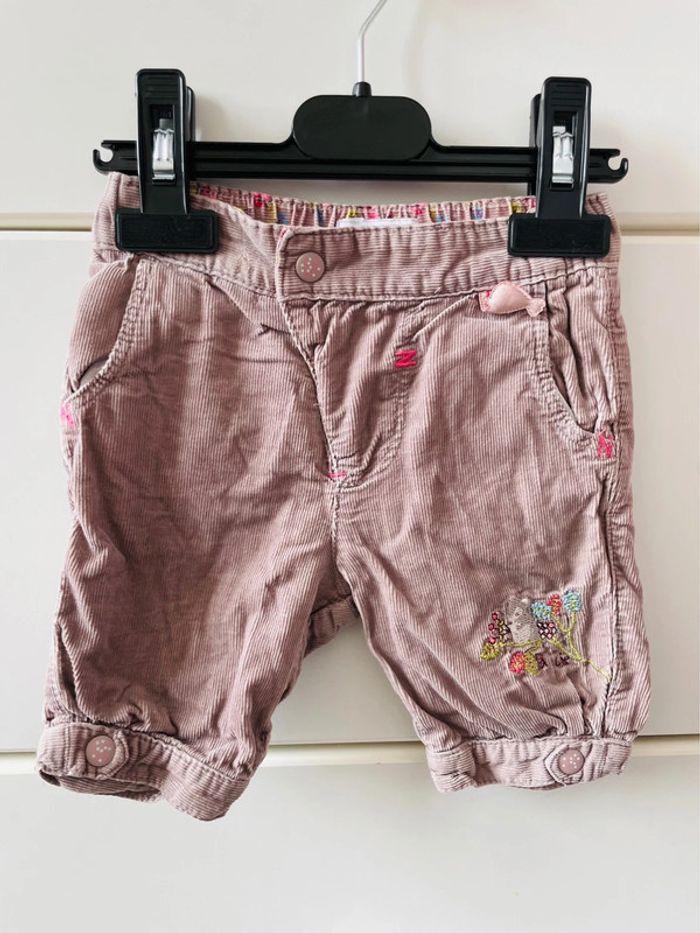 Pantalon velour bébé fille 6 mois