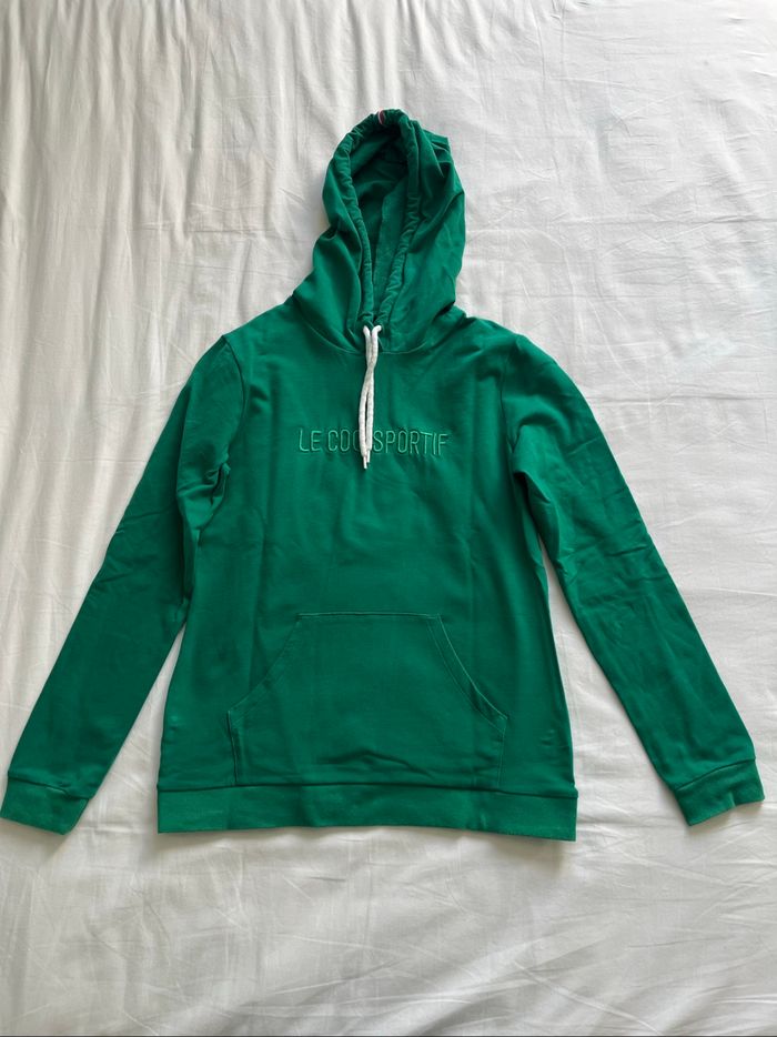 Sweat à capuche le coq sportif vert