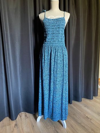 Robe longue bleue à motifs Hush