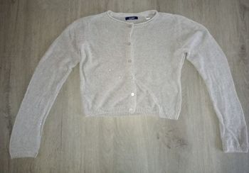 Gilet gris à sequins brillants Okaïdi 8 ans