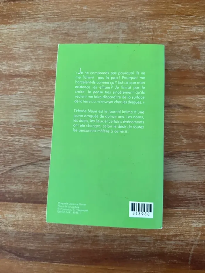 Livre l’herbe bleue, journal d’une jeune fille de 15 ans - photo numéro 3