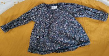 Blouse fleurie 9/12 mois à manches longues