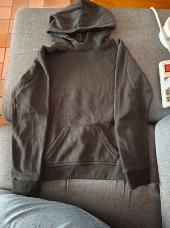 Sweat à capuche gris foncé/noir taille 10 ans