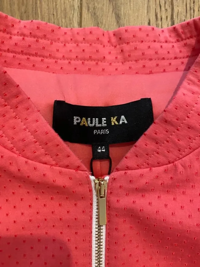 Petite veste courte style Bomber rose fushia Paule Ka taille 44 neuve - photo numéro 3