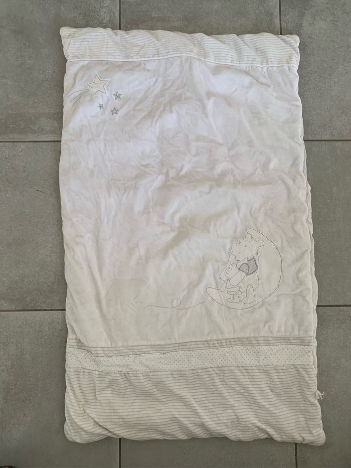 Couette blanche et argenté Disney 65cm x 105 cm