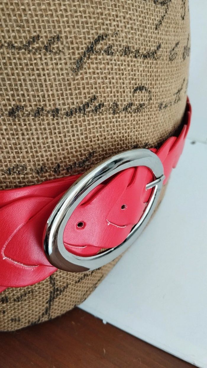 Ceinture croisée rouge 90 cm - photo numéro 9