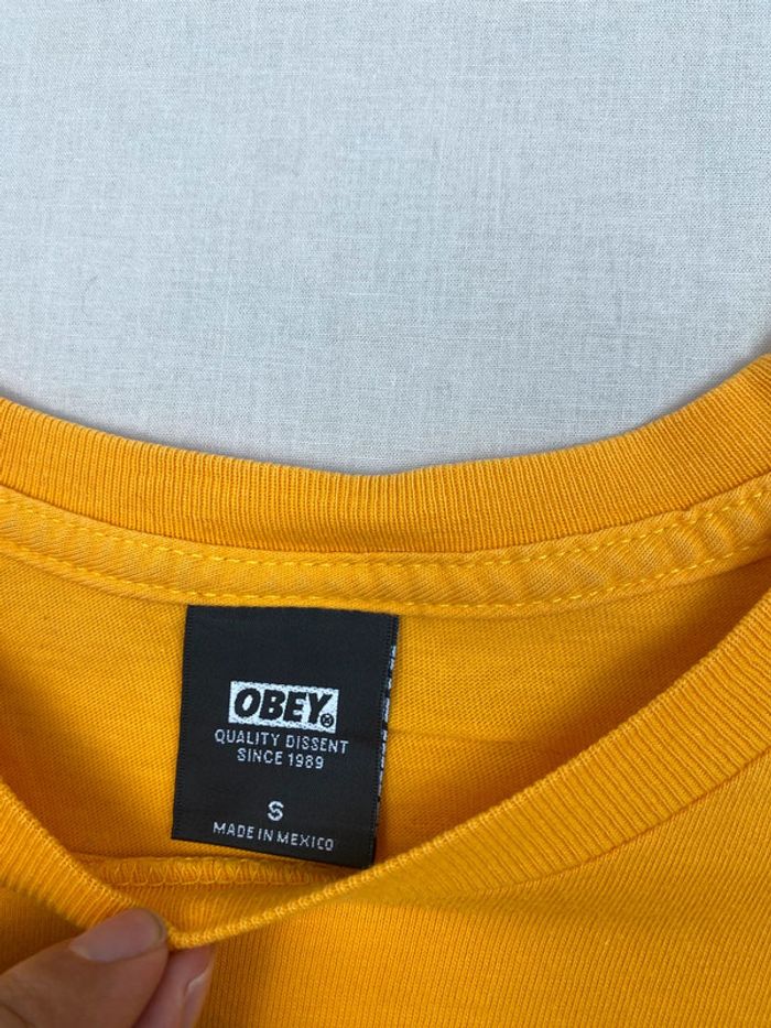 T-shirt OBEY Jaune Moutarde, Homme, S (300) - photo numéro 4