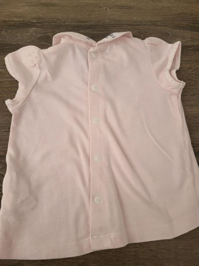 Sergent Major- t shirt rose col 9 mois - photo numéro 3