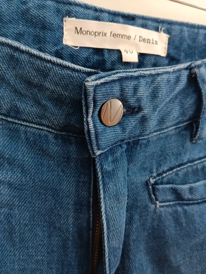 Jean flare monoprix femme denim taille 40 - photo numéro 4