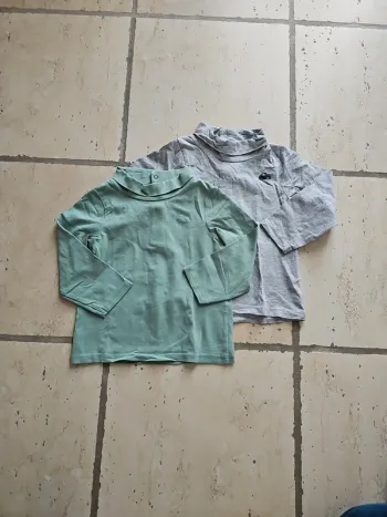 Lot de 2 col roulé vert/gris - Orchestra - 23 mois/86 cm