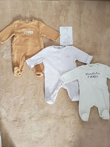 Lot 3 pyjamas 3 mois Kiabi