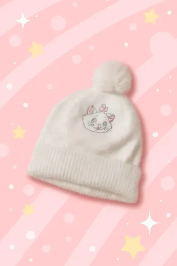 Bonnet bébé blanc Disney Marie (Les Aristochats)