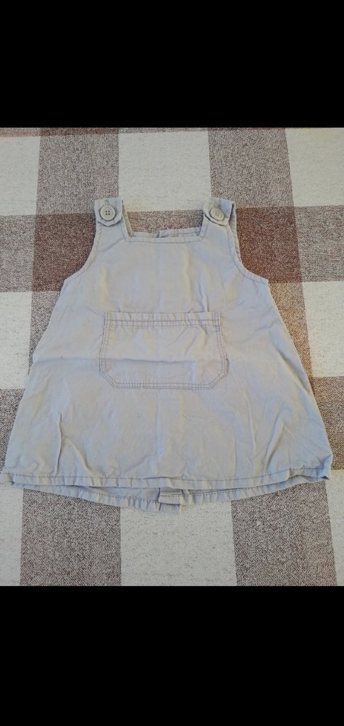 Robe 12 mois A bretelles grise