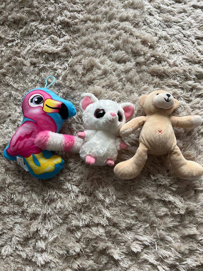 Lot de 3 petites peluches