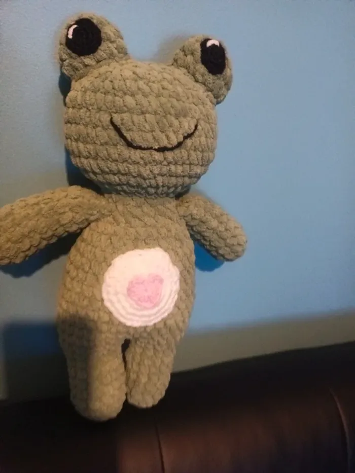 Peluche grenouille 40cm neuf - photo numéro 3