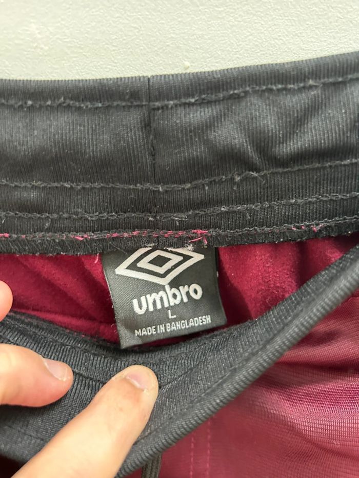 Jogging survêtement slim umbro  bordeaux et moutarde - photo numéro 4